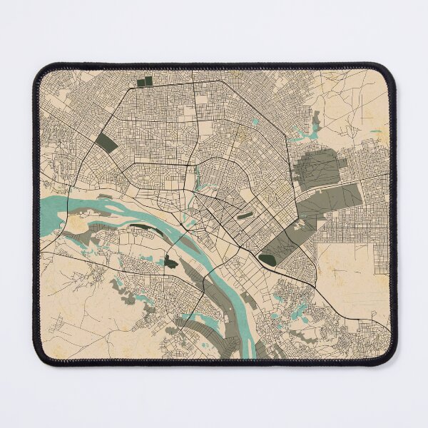 Item preview, Niamey City Map of Niger - Vintage designed and sold by deMAP.