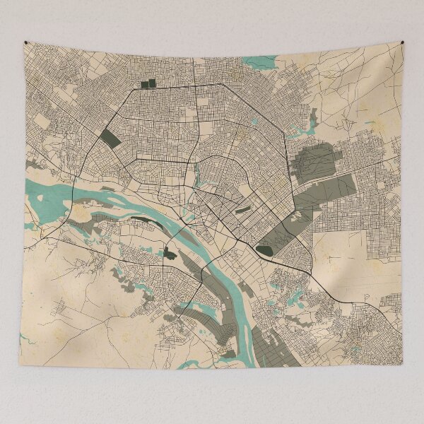 Item preview, Niamey City Map of Niger - Vintage designed and sold by deMAP.