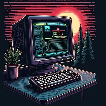 Artwork thumbnail, Code Sunset: Digital Nature by BitCafeAI