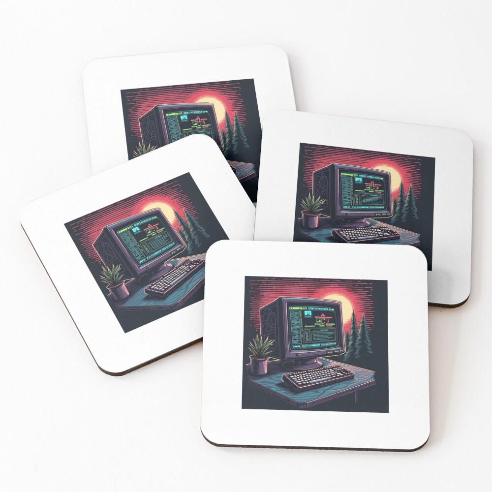 Item preview, Coasters (Set of 4) designed and sold by BitCafeAI.