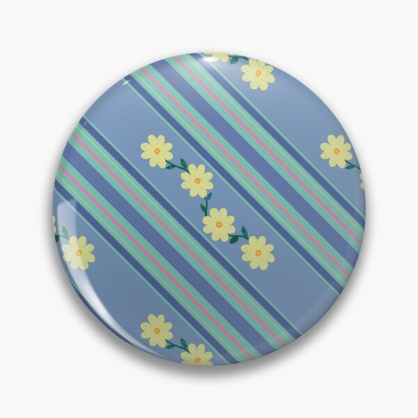 Item preview, Light Blue Stripes and Yellow Daisies designed and sold by KathyLav.