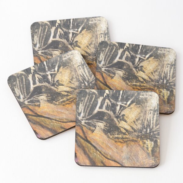 Item preview, Trillium collision gold and black block print  designed and sold by jessrussell.