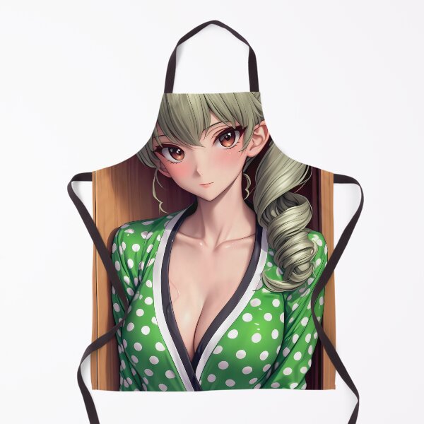 Artikelvorschau, Anchovy Girls und Panzer Grün Polka Dot Robe Anime Girl Dampfbad Eleganz entworfen und verkauft von mildaclairmo.