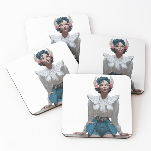 Item preview, Elegant Woman in Retro Attire with Dreamy Gaze designed and sold by pkvorakorn.
