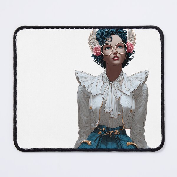 Item preview, Elegant Woman in Retro Attire with Dreamy Gaze designed and sold by pkvorakorn.