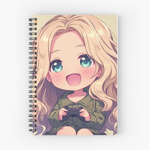 Aperçu de l'œuvre Kay Girls et Panzer Anime Chibi Gaming Cheer créée et vendue par mildaclairmo.