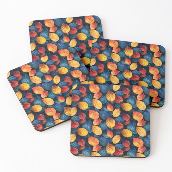 Item preview, Vibrant Autumn Leaves on Dark Background designed and sold by NTGUILTY.