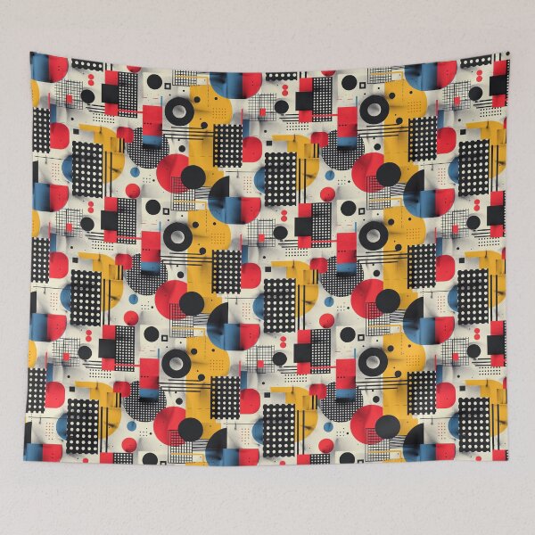 Item preview, Abstract Retro Geometric Pattern with Halftones designed and sold by NTGUILTY.