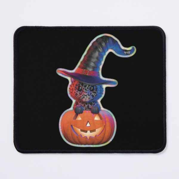 Item preview, Cute Black Cat With Witch Hat In Pumpkin designed and sold by Mary The Vamp.