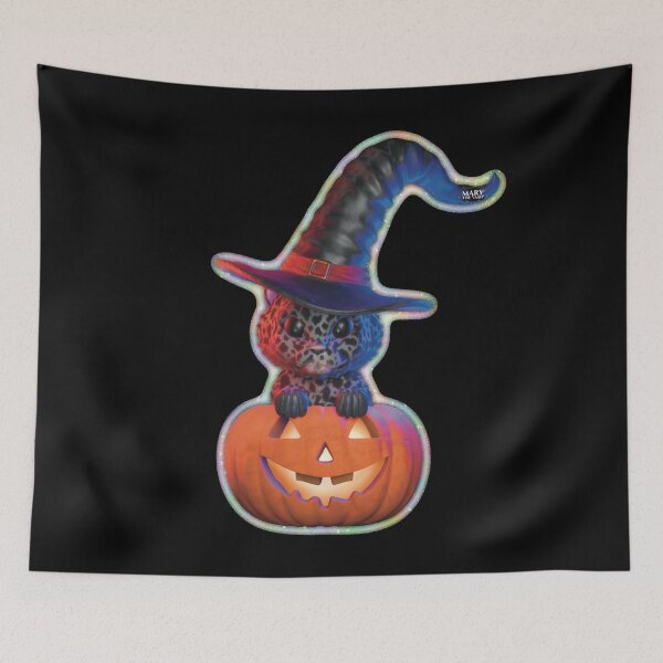 Item preview, Cute Black Cat With Witch Hat In Pumpkin designed and sold by Mary The Vamp.