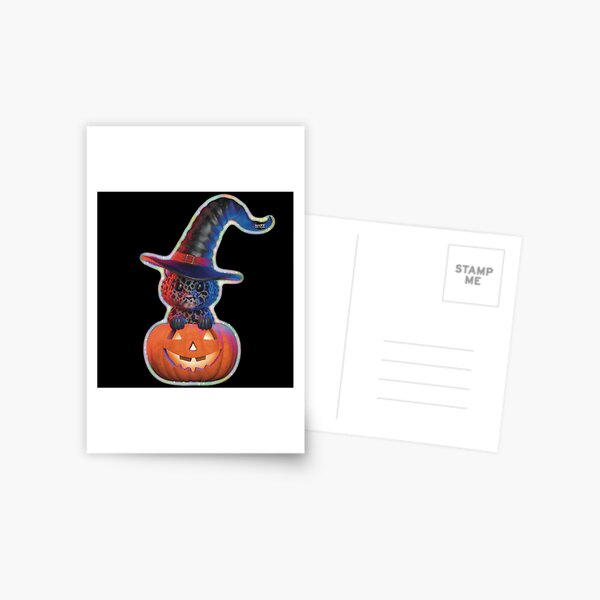 Item preview, Cute Black Cat With Witch Hat In Pumpkin designed and sold by Mary The Vamp.