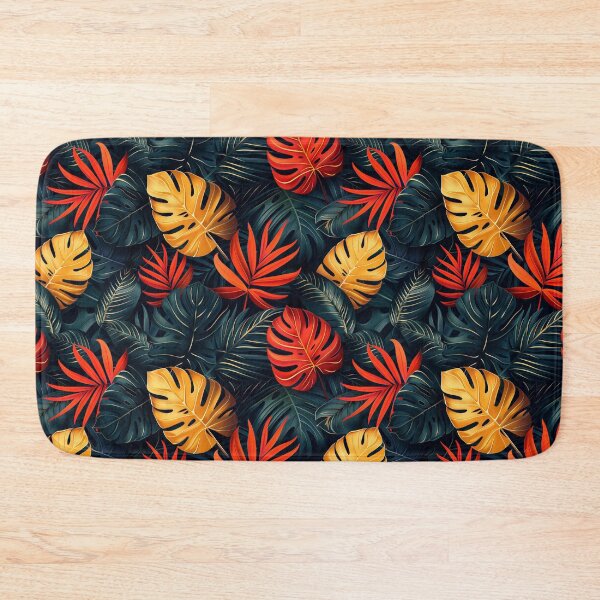 Item preview, Vibrant Tropical Leaves with Orange and Gold designed and sold by NTGUILTY.