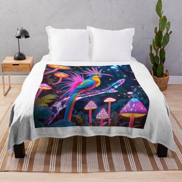 Item preview, Neon Bird of Paradise in Glowing Rainforest designed and sold by Max Store.