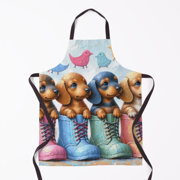 Item preview, Adorable Dachshund Puppies and Colorful Boots designed and sold by Wags & Tails.