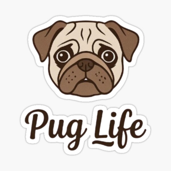 Vista previa del artículo con la obra «Vida Pug», diseñado y vendido por netz28.