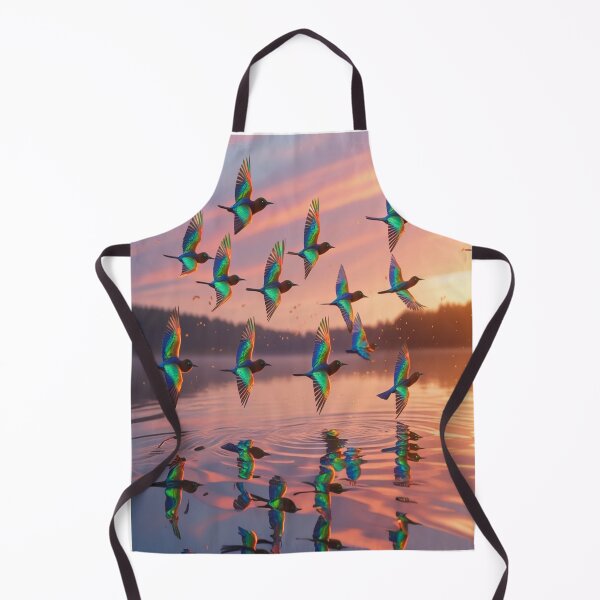 Item preview, Exotic Birds Kaleidoscope Over Sunset Lake Reflection designed and sold by Max Store.