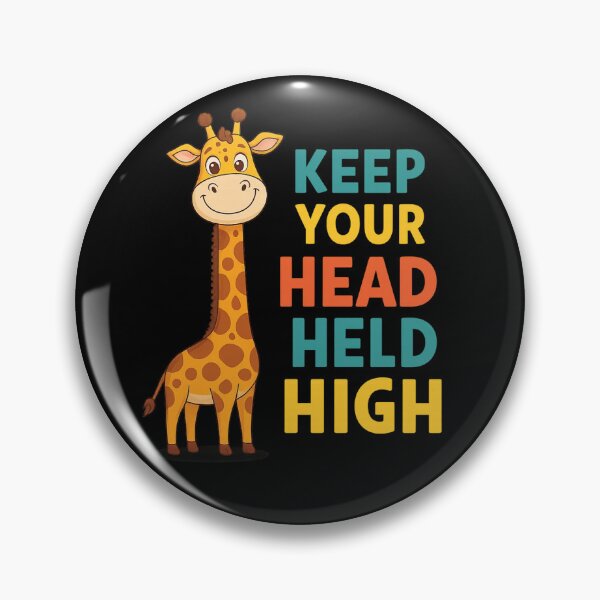 Item preview, Motivational Giraffe Quote – Keep Your Head Held High designed and sold by Uglyandcute.