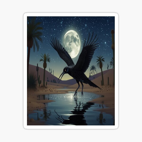 Item preview, Starlit Desert Bird Hunting at Moonlit Oasis designed and sold by Max Store.