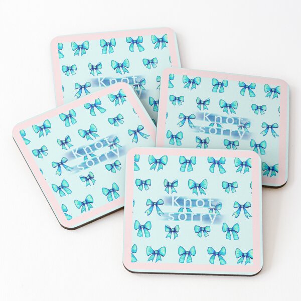 Item preview, Bows that don’t come undone. Soft ribbons, sweet watercolor... and a phrase with attitude: Knot Sorry. Because you don’t always have to apologize for shining. In sky blue. designed and sold by lulo-pez-art.