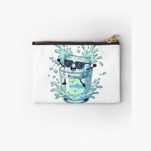 Item preview, Cool Ice Cube Cartoon Splash Sticker – Funny Summer Vibe designed and sold by EverMuse_0_0.