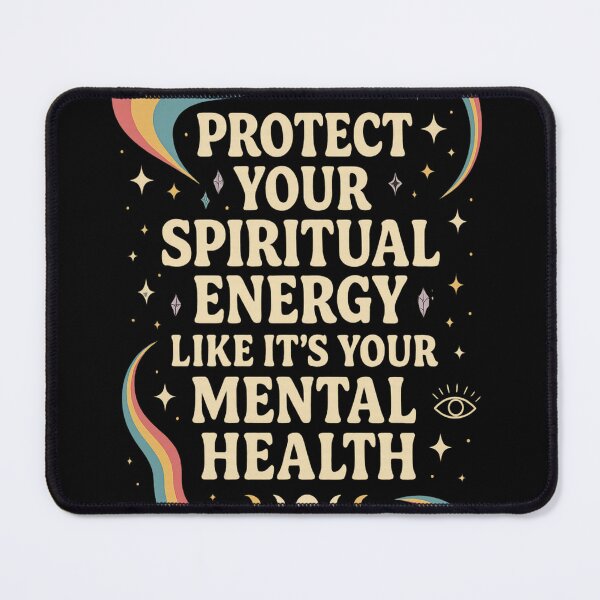 Item preview, Protect Your Spiritual Energy – Retro Groovy Mental Health Shirt designed and sold by Threadfellas702.