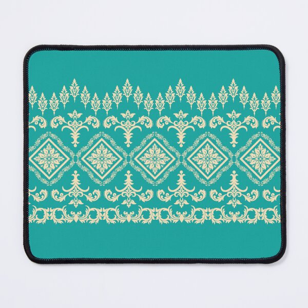 Item preview, Turquoise Damask: A Vibrant Textile Border designed and sold by DesignByNui.