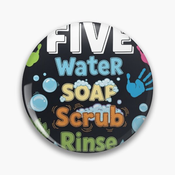 Item preview, Give Me Five – Handwashing Steps designed and sold by Uglyandcute.