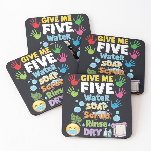 Item preview, Give Me Five – Handwashing Steps designed and sold by Uglyandcute.
