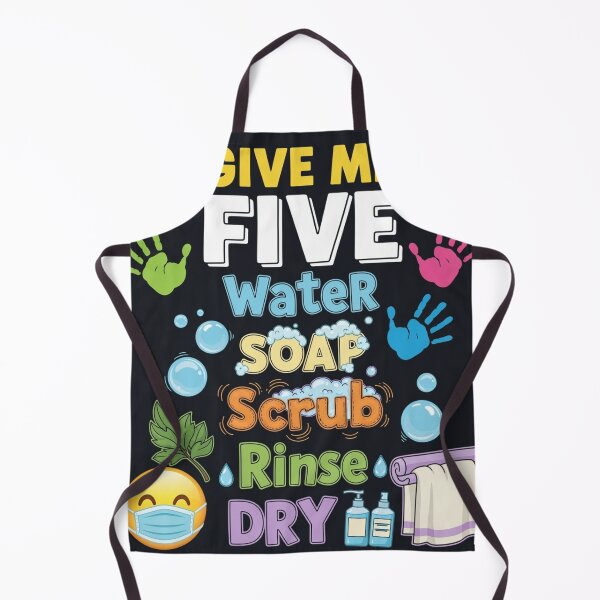 Item preview, Give Me Five – Handwashing Steps designed and sold by Uglyandcute.