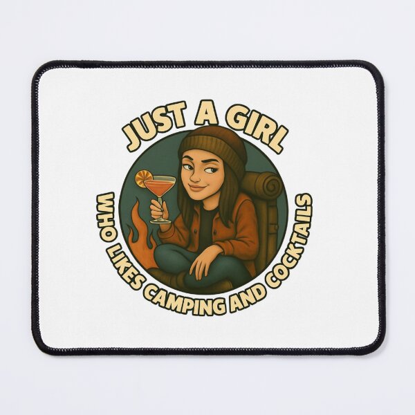Item preview, Just a Girl Who Likes Camping and Cocktails - Funny Outdoor Women’s Design designed and sold by Free Soul Designs.