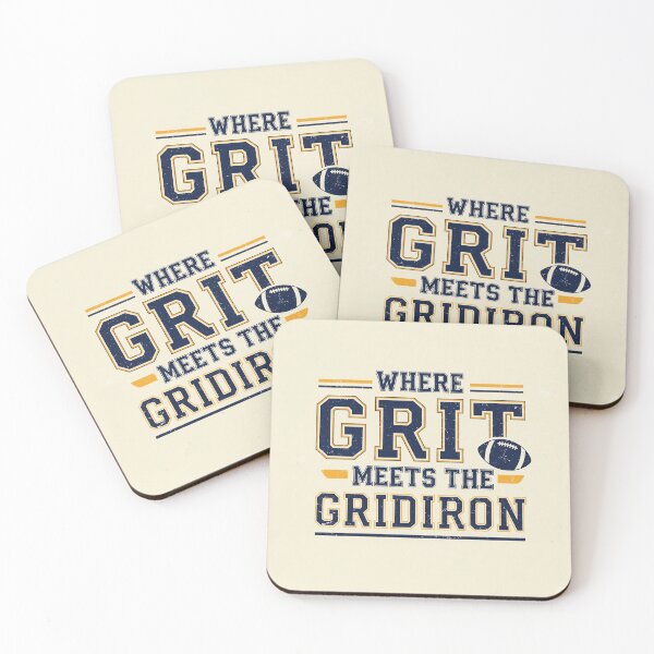 Item preview, College Poster: Where Grit Meets the Gridiron designed and sold by VarsityVibes.
