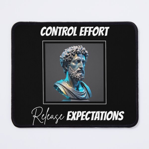 Item preview, Control Effort, Release Expectations - Marcus Aurelius Blue Labradorite Crystal Stoic Statue designed and sold by LexaArtworks.