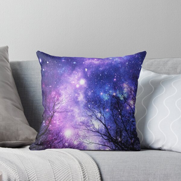 Item preview, Black Trees Purple Blue Space designed and sold by 2sweetsDesign.