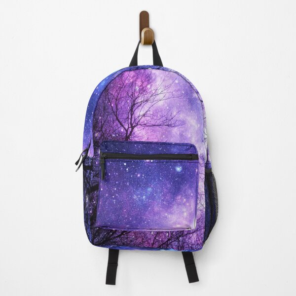 Item preview, Black Trees Purple Blue Space designed and sold by 2sweetsDesign.