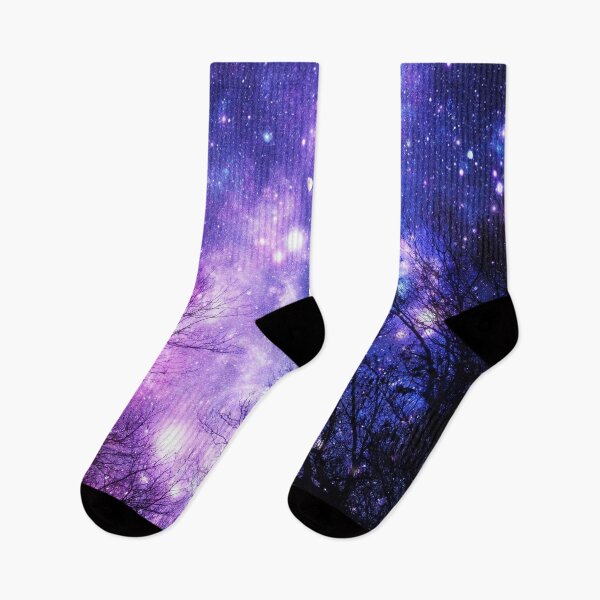 Item preview, Black Trees Purple Blue Space designed and sold by 2sweetsDesign.