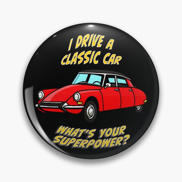 Item preview, Classic Citroen DS19 Cartoon – I Drive a Classic Car Superpower Design designed and sold by Michael van der Hoorn.