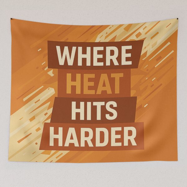 Item preview, College Poster: Where Heat Hits Harder designed and sold by VarsityVibes.
