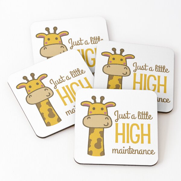 Item preview, Just a Little High Maintenance – Cute Giraffe Humor Design designed and sold by CanSparkleArt.