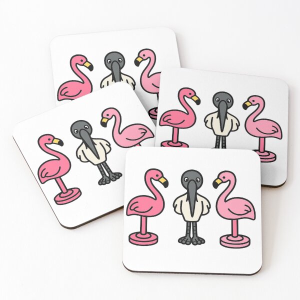Item preview, Flamingos and Ibis - Quirky Bird Group Design designed and sold by CanSparkleArt.