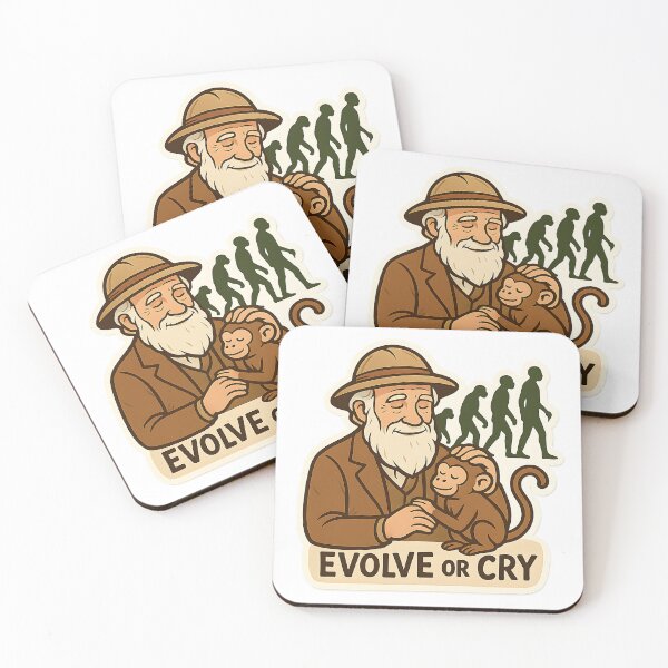 Item preview, Evolve or Cry – Funny Darwin Evolution Design designed and sold by Cheerioza.