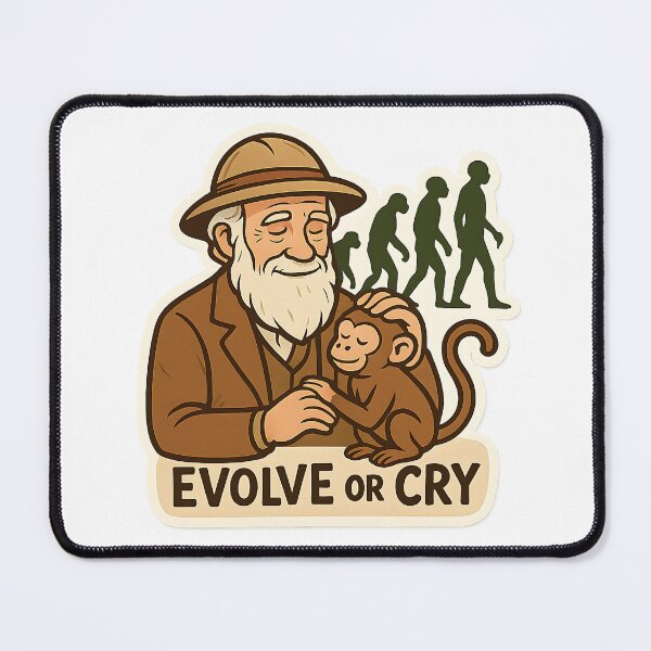 Item preview, Evolve or Cry – Funny Darwin Evolution Design designed and sold by Cheerioza.