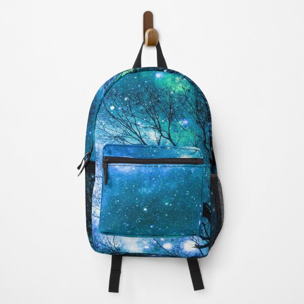 Item preview, Black Trees Turquoise Teal Blue Space designed and sold by 2sweetsDesign.
