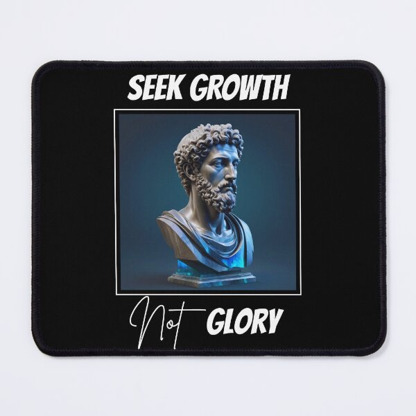 Item preview, Seek Growth, Not Glory - Marcus Aurelius Blue Labradorite Crystal Stoic Statue designed and sold by LexaArtworks.