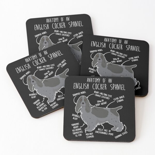 Item preview, Blue Roan English Cocker Spaniel Dog Anatomy designed and sold by Clara Hollins.