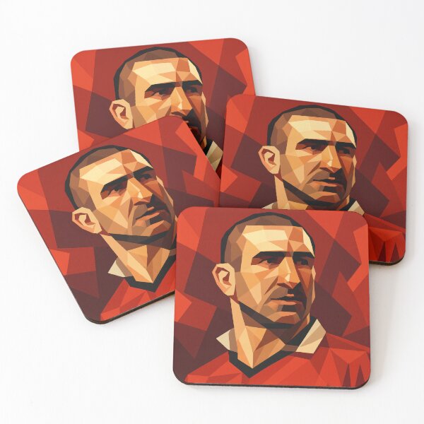 Item preview, Eric Cantona Football Legend Low Poly Vector Art designed and sold by kakarikihill.