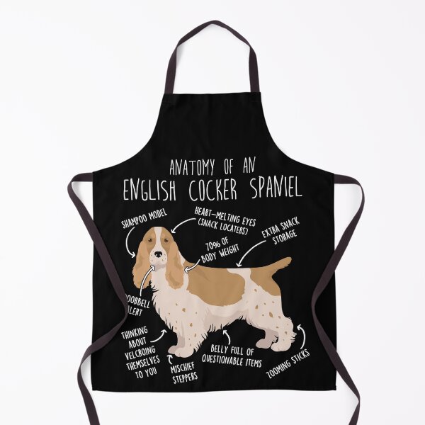 Item preview, Lemon and White English Cocker Spaniel Dog Anatomy designed and sold by Clara Hollins.