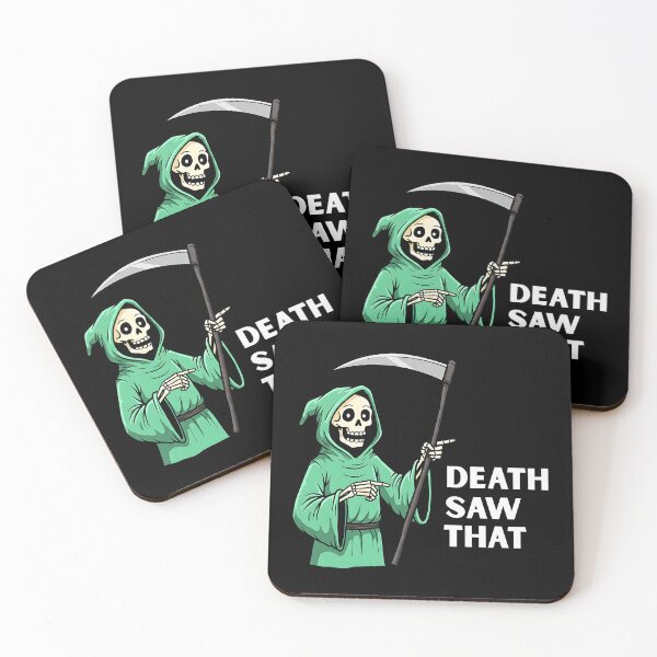 Item preview, The Grim Reaper Saw Him – Skull Meme designed and sold by TheSkullRoom.