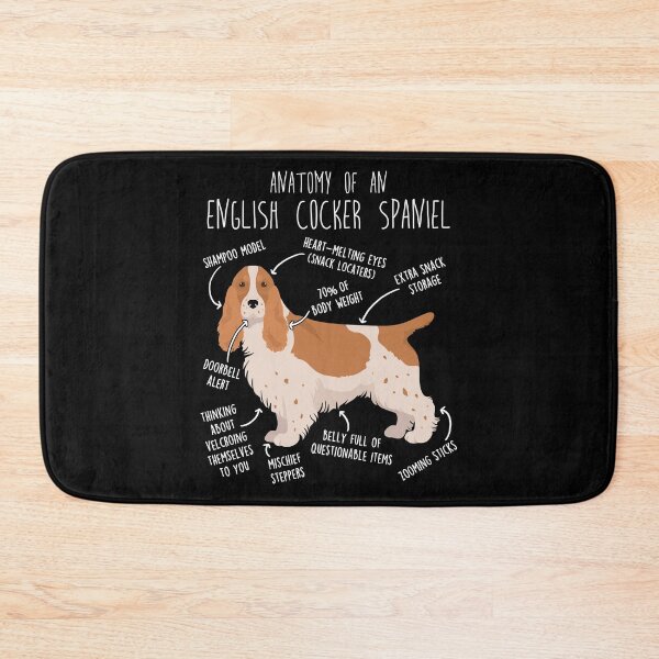 Item preview, Red and White English Cocker Spaniel Dog Anatomy designed and sold by Clara Hollins.