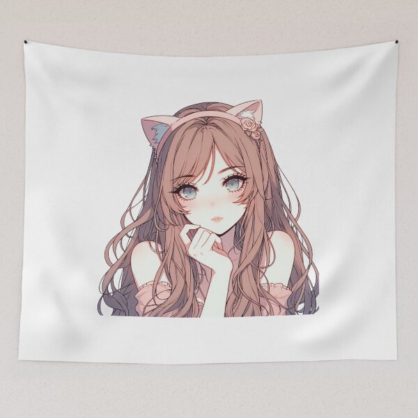 Item preview, Beautiful elegant girl anime aesthetic character design  designed and sold by zain1144.