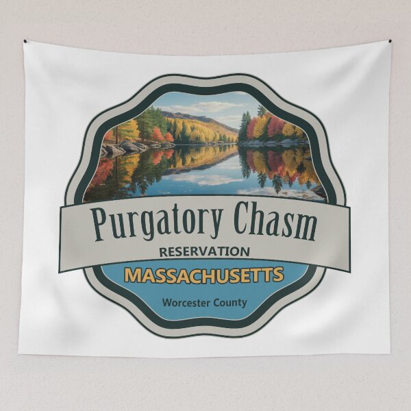 Item preview, Purgatory Chasm State Reservation, Worcester County, Massachusetts designed and sold by Wanderful-roads.